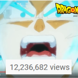 Dragon Ball Super atinge a marca de 12 milhões de visualizações no Youtube.