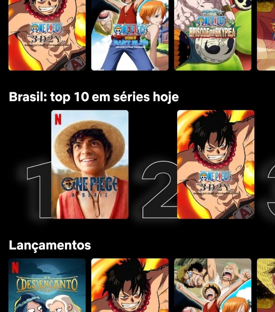 One Piece Brasil - One Piece no TOP 10 da Netflix! O anime está em